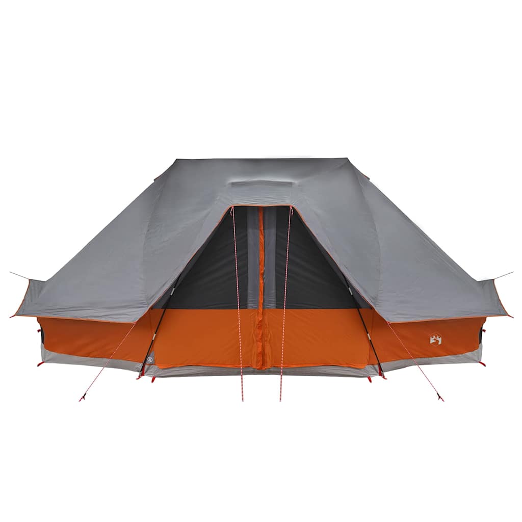 vidaXL Familien-Tipi-Zelt Tipi Grau und Orange 680 x 430 x 270 cm