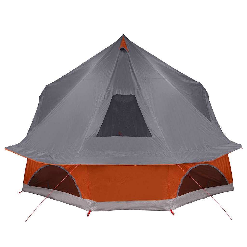 vidaXL Familien-Tipi-Zelt Tipi Grau und Orange 680 x 430 x 270 cm
