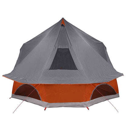 vidaXL Familien-Tipi-Zelt Tipi Grau und Orange 680 x 430 x 270 cm