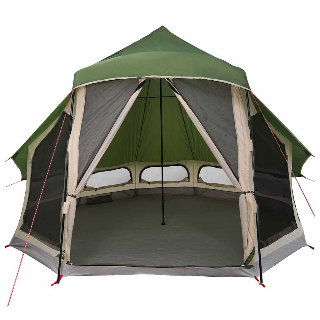 vidaXL Familien-Tipi-Zelt Tipi mit Dach Grün 404 x 370 x 270 cm