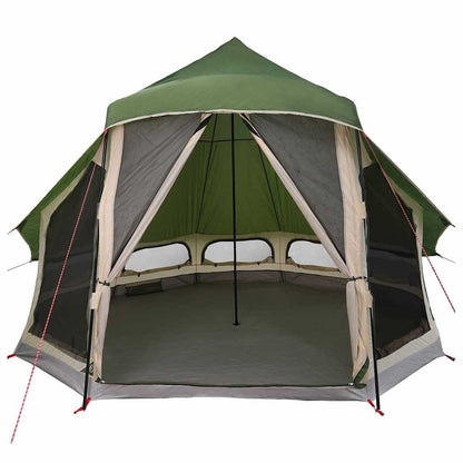 vidaXL Familien-Tipi-Zelt Tipi mit Dach Grün 404 x 370 x 270 cm