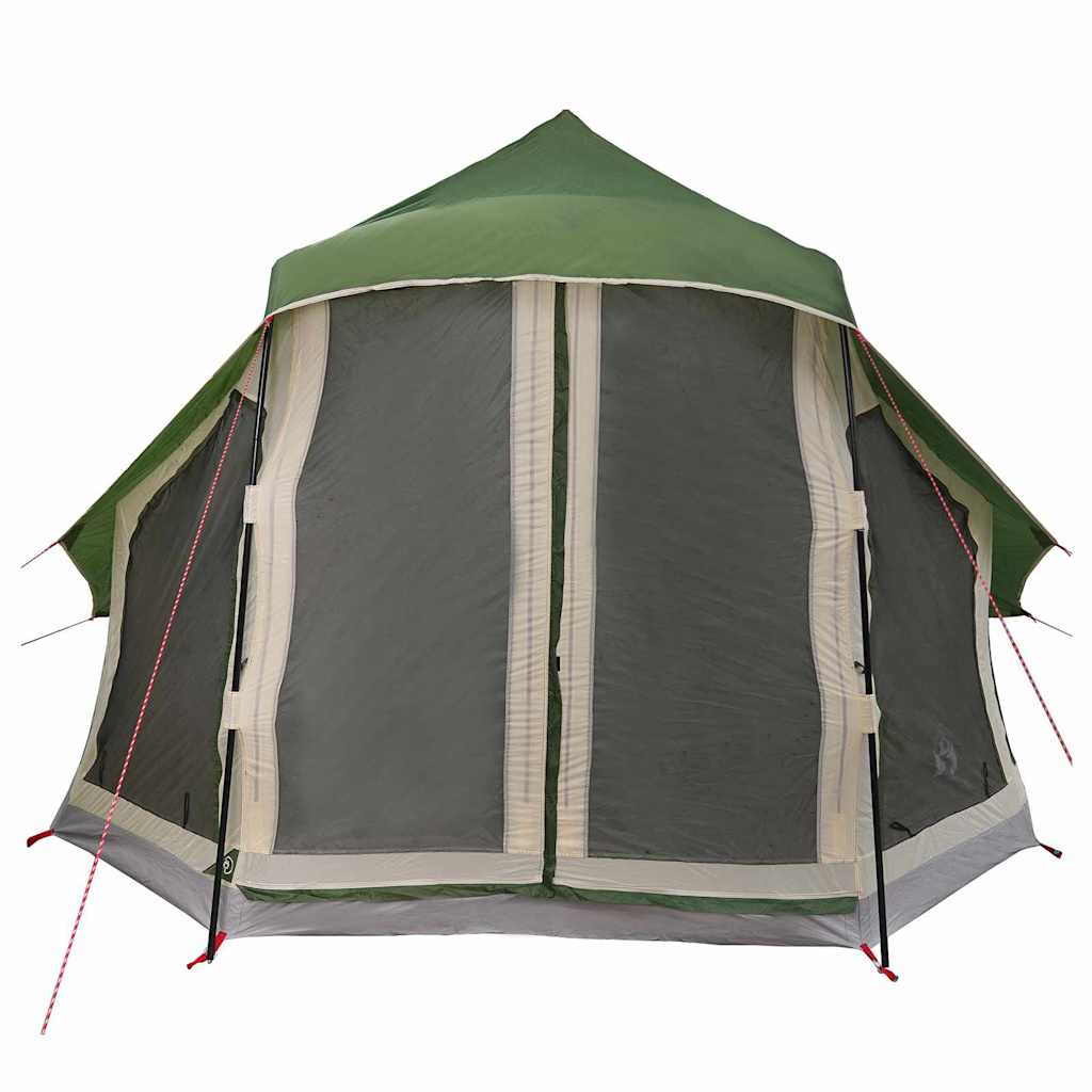 vidaXL Familien-Tipi-Zelt Tipi mit Dach Grün 404 x 370 x 270 cm