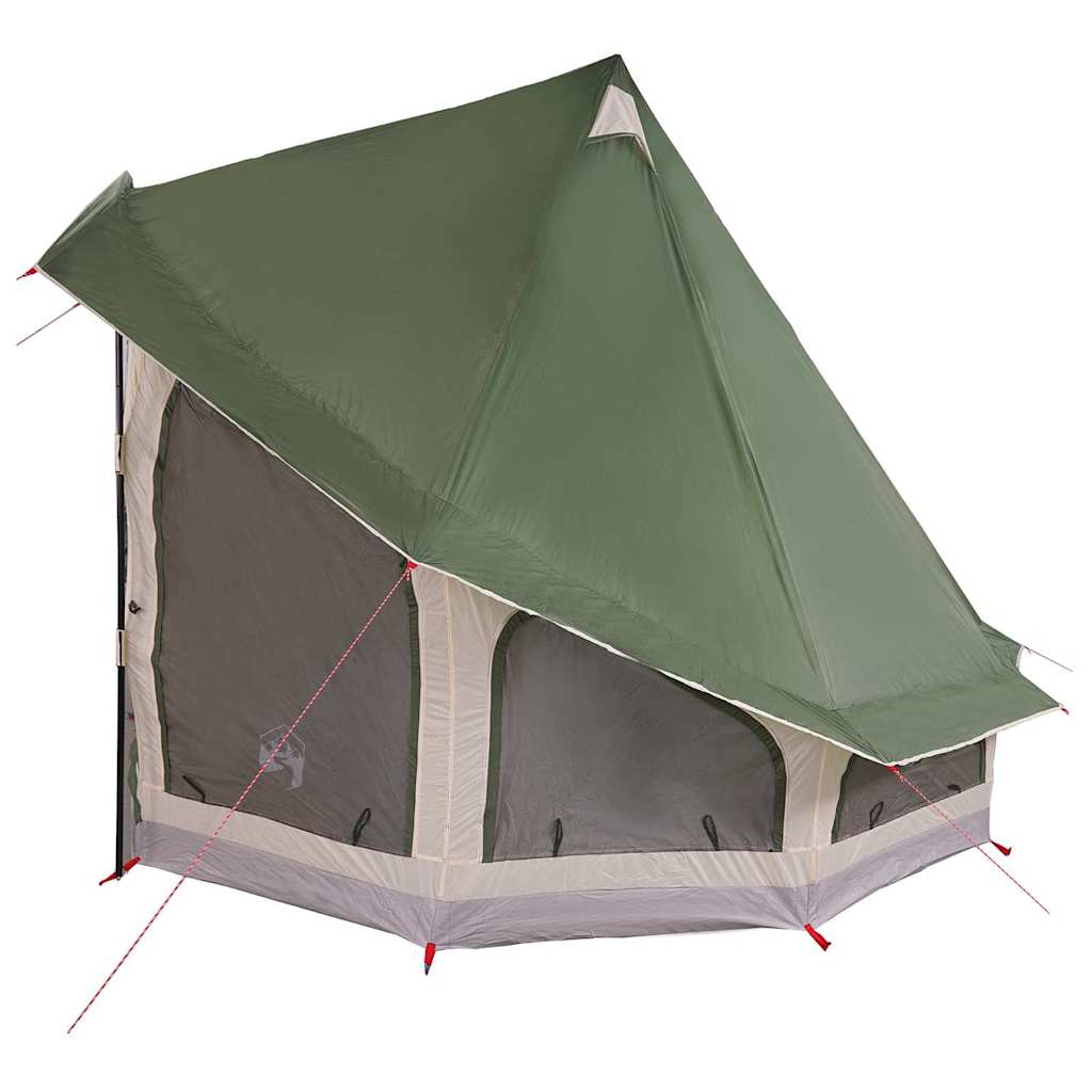 vidaXL Familien-Tipi-Zelt Tipi mit Dach Grün 404 x 370 x 270 cm