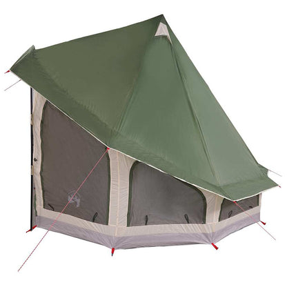 vidaXL Familien-Tipi-Zelt Tipi mit Dach Grün 404 x 370 x 270 cm