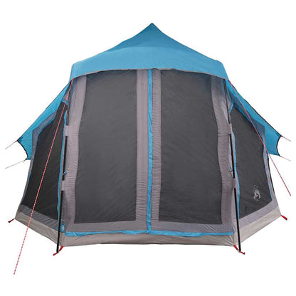 vidaXL Familien-Tipi-Zelt Tipi mit Dach Blau 404 x 370 x 270 cm