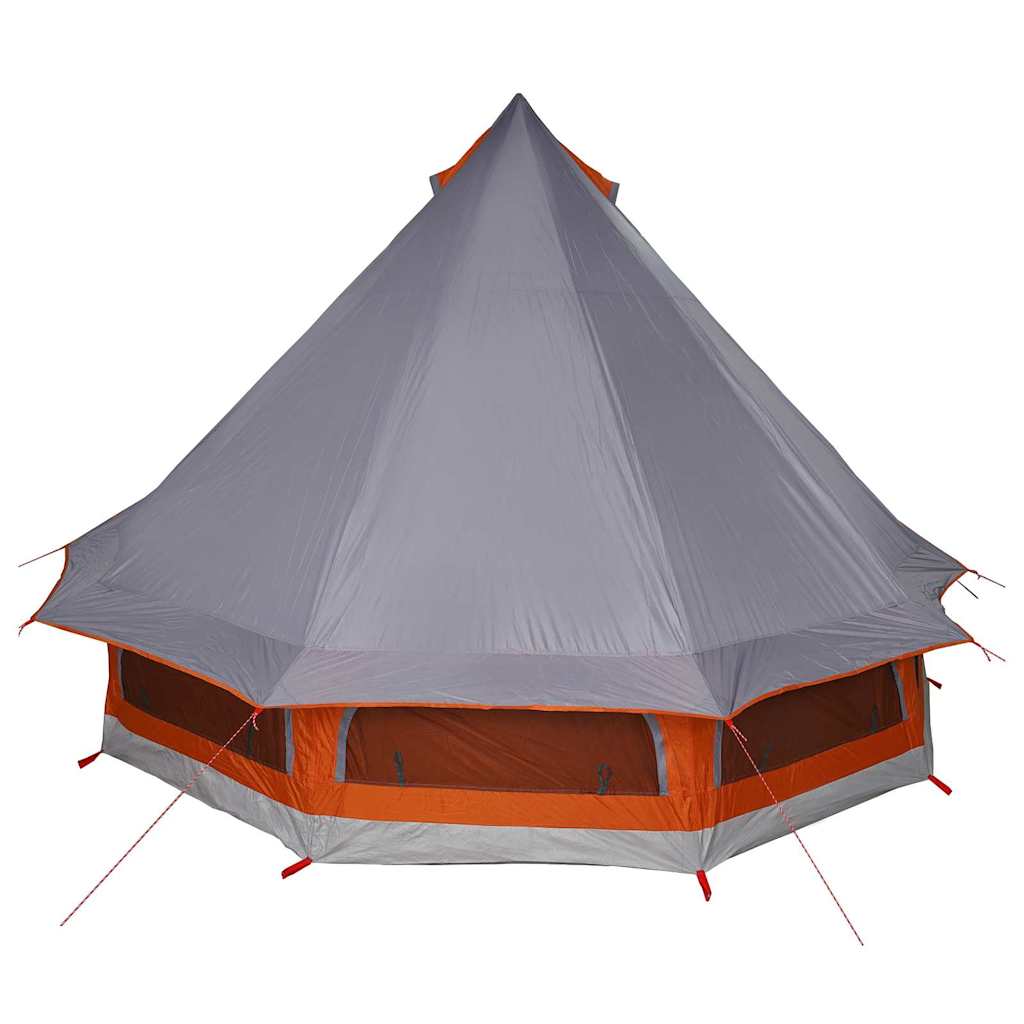 vidaXL Familien-Tipi-Zelt Tipi Grau und Orange 404 x 370 x 270 cm