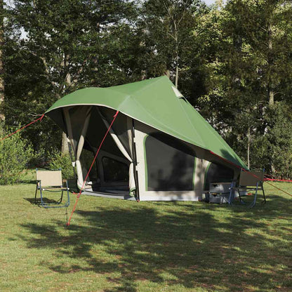 vidaXL Familien-Tipi-Zelt Tipi mit Dach Grün 508 x 470 x 300 cm