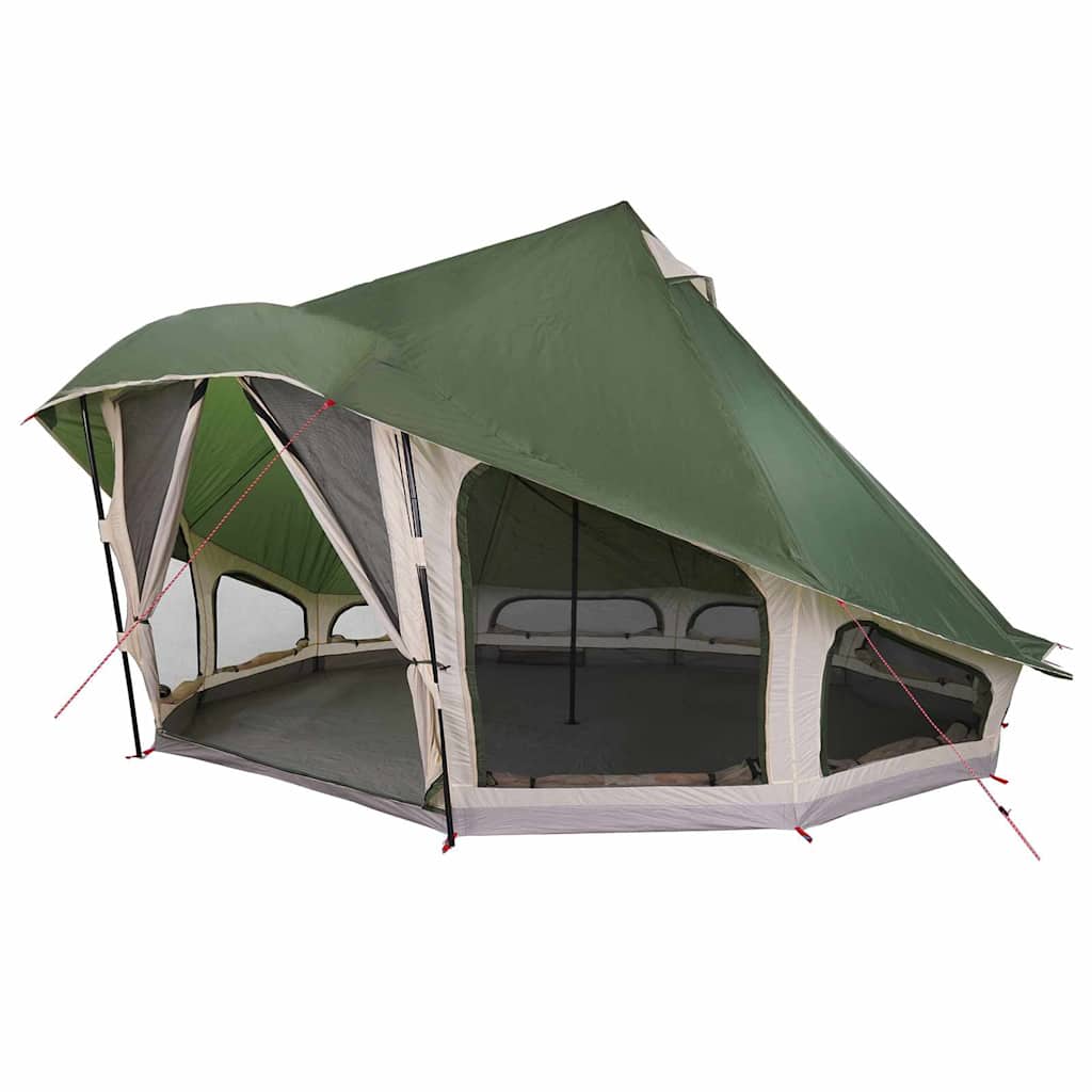 vidaXL Familien-Tipi-Zelt Tipi mit Dach Grün 508 x 470 x 300 cm