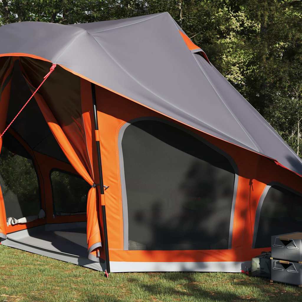 vidaXL Familien-Tipi-Zelt Tipi Grau und Orange 508 x 470 x 300 cm