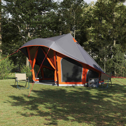 vidaXL Familien-Tipi-Zelt Tipi Grau und Orange 508 x 470 x 300 cm