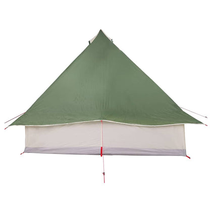 vidaXL Tipi Zelt mit Dach mit Speicher Grün 358 x 296 x 258 cm Taft