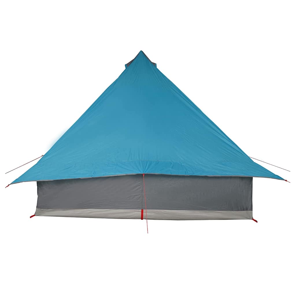 vidaXL Tipi Zelt mit Dach mit Speicher Blau 358 x 296 x 258 cm Taft