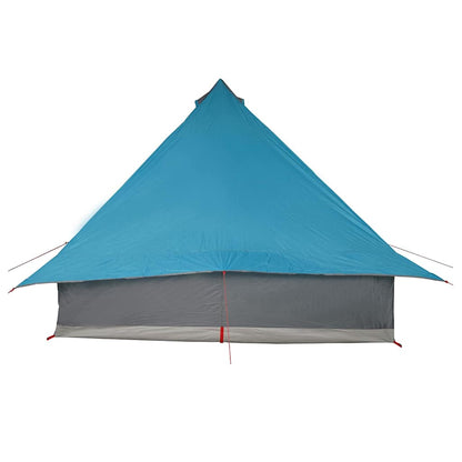 vidaXL Tipi Zelt mit Dach mit Speicher Blau 358 x 296 x 258 cm Taft