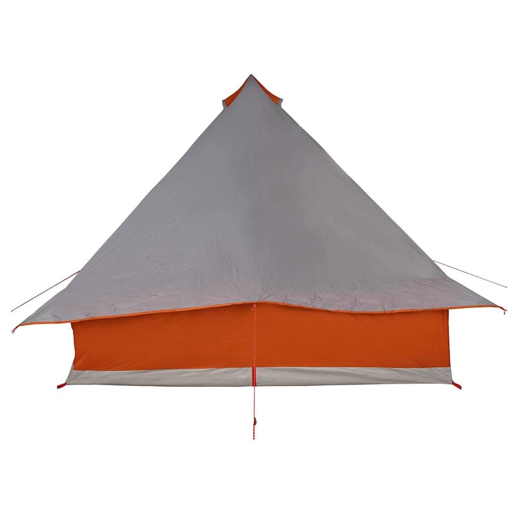 Tipi Zelt mit Dach Grau und Orange 358 x 296 x 258 cm Taft