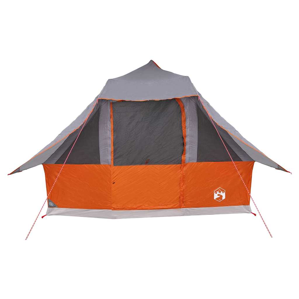 Tipi Zelt mit Dach Grau und Orange 358 x 296 x 258 cm Taft