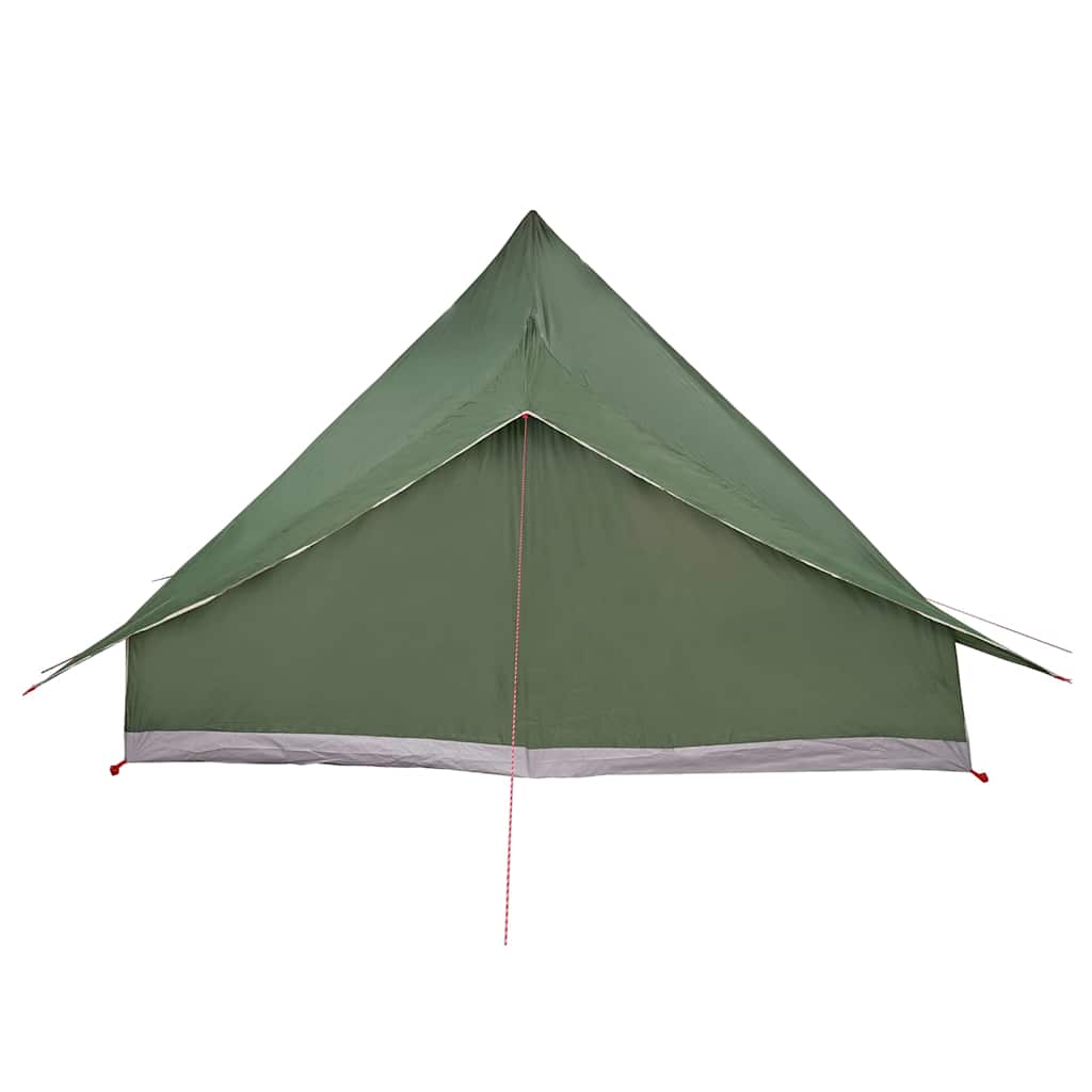 vidaXL Tipi Zelt mit Dach mit Speicher Grün 364 x 281 x 257 cm Taft