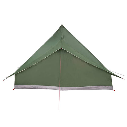 vidaXL Tipi Zelt mit Dach mit Speicher Grün 364 x 281 x 257 cm Taft