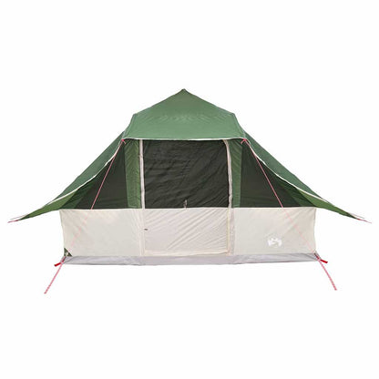 vidaXL Tipi Zelt mit Dach mit Speicher Grün 364 x 281 x 257 cm Taft