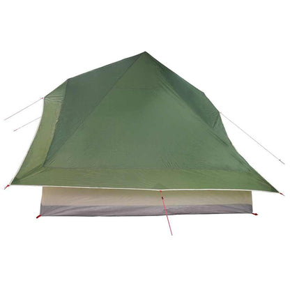 vidaXL Tipi Zelt mit Dach mit Speicher Grün 364 x 281 x 257 cm Taft
