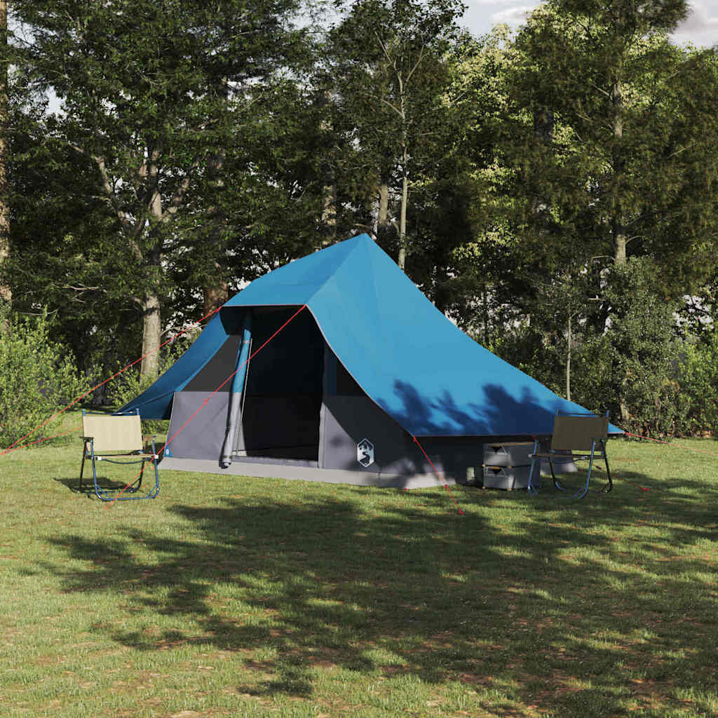 Tipi Zelt mit Dach mit Speicher Blau 364 x 281 x 257 cm Taft