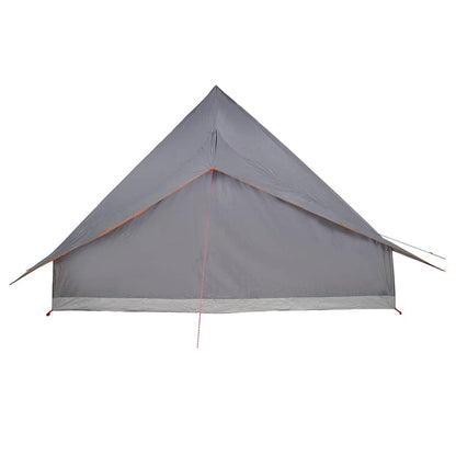 vidaXL Tipi Zelt mit Dach Grau und Orange 364 x 281 x 257 cm Taft
