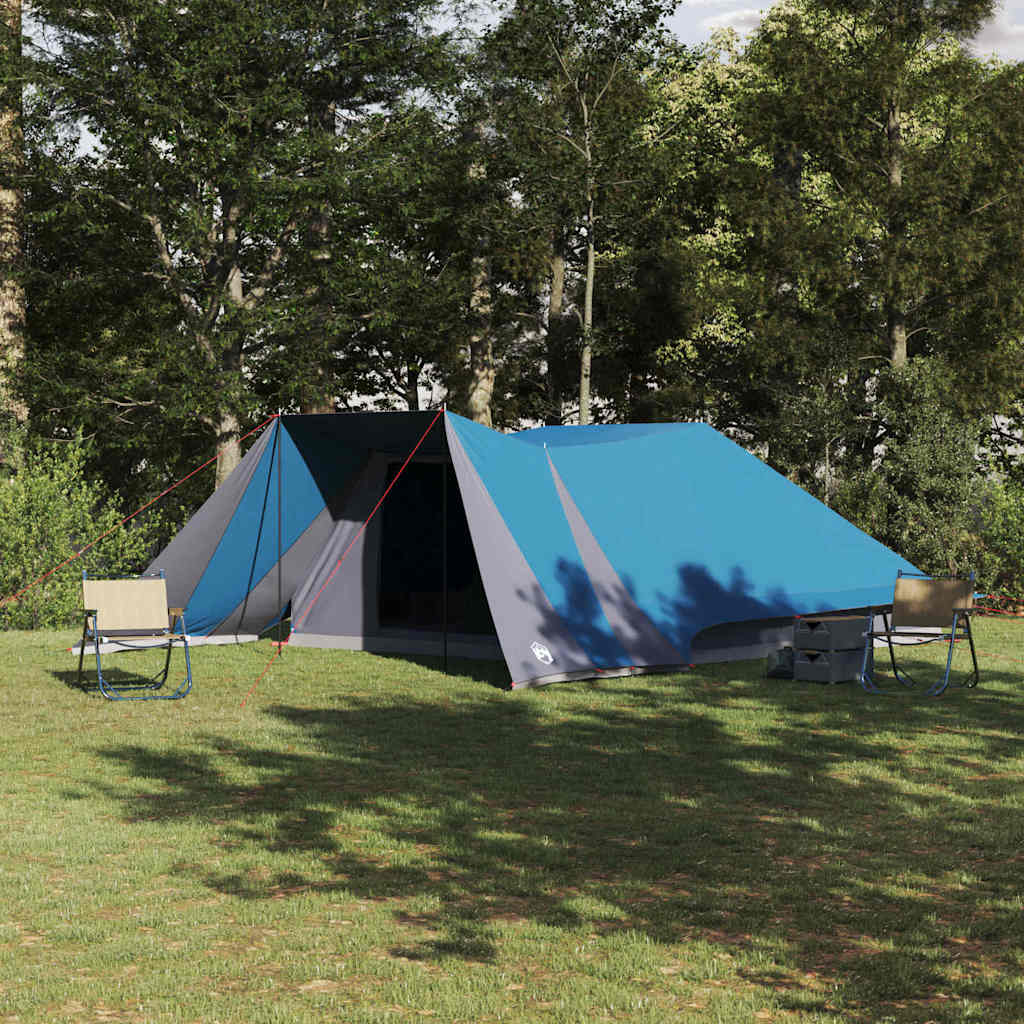 vidaXL Familienzelt mit Dach Blau und Grau 660 x 456 x 200 cm