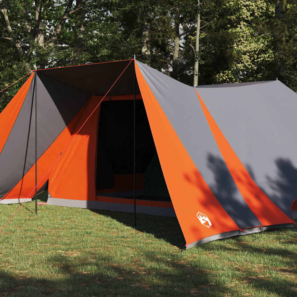 vidaXL Familienzelt mit Dach Grau und Orange 660 x 456 x 200 cm