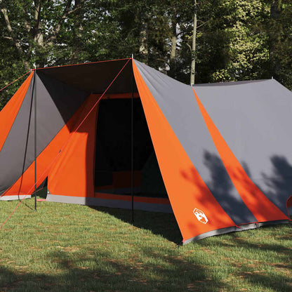 vidaXL Familienzelt mit Dach Grau und Orange 660 x 456 x 200 cm