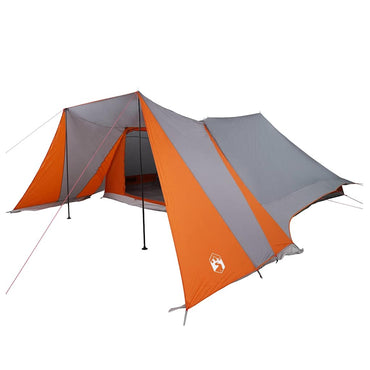 vidaXL Familienzelt mit Dach Grau und Orange 660 x 456 x 200 cm