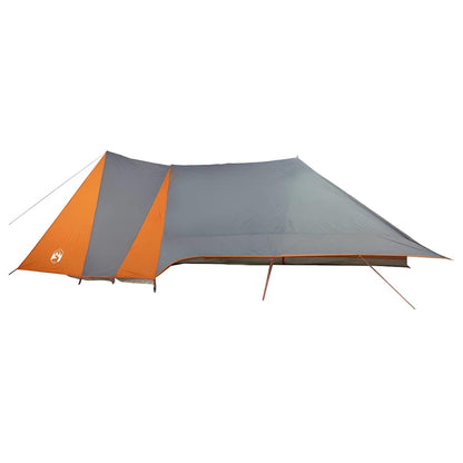 vidaXL Familienzelt mit Dach Grau und Orange 660 x 456 x 200 cm
