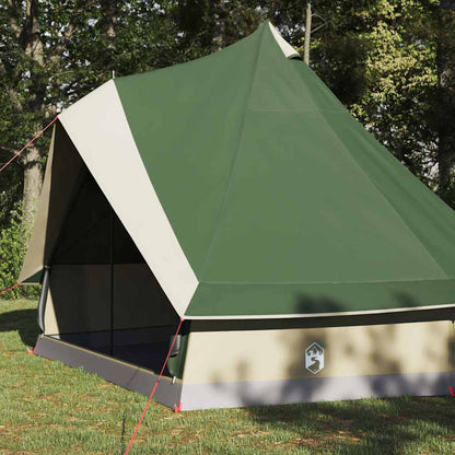 vidaXL Familien-Tipi-Zelt Tipi Grün und Beige 400 x 346 x 250 cm