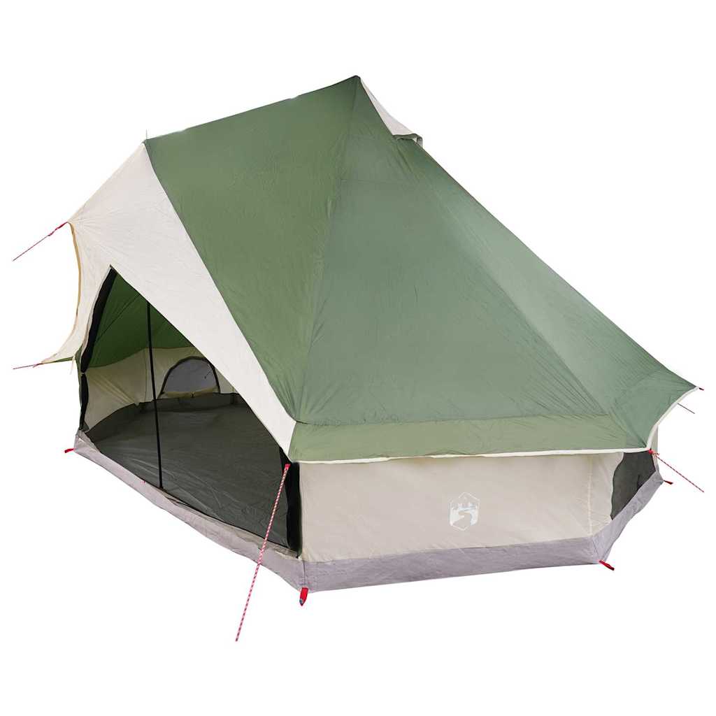 vidaXL Familien-Tipi-Zelt Tipi Grün und Beige 400 x 346 x 250 cm
