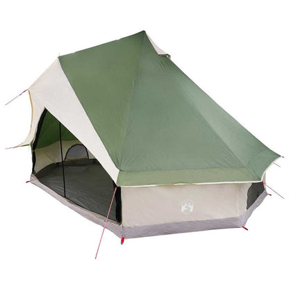 vidaXL Familien-Tipi-Zelt Tipi Grün und Beige 400 x 346 x 250 cm