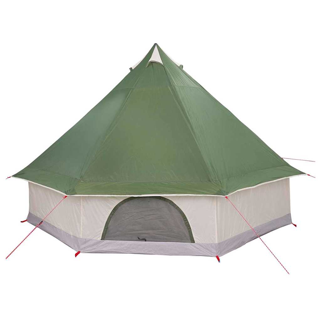 vidaXL Familien-Tipi-Zelt Tipi Grün und Beige 400 x 346 x 250 cm