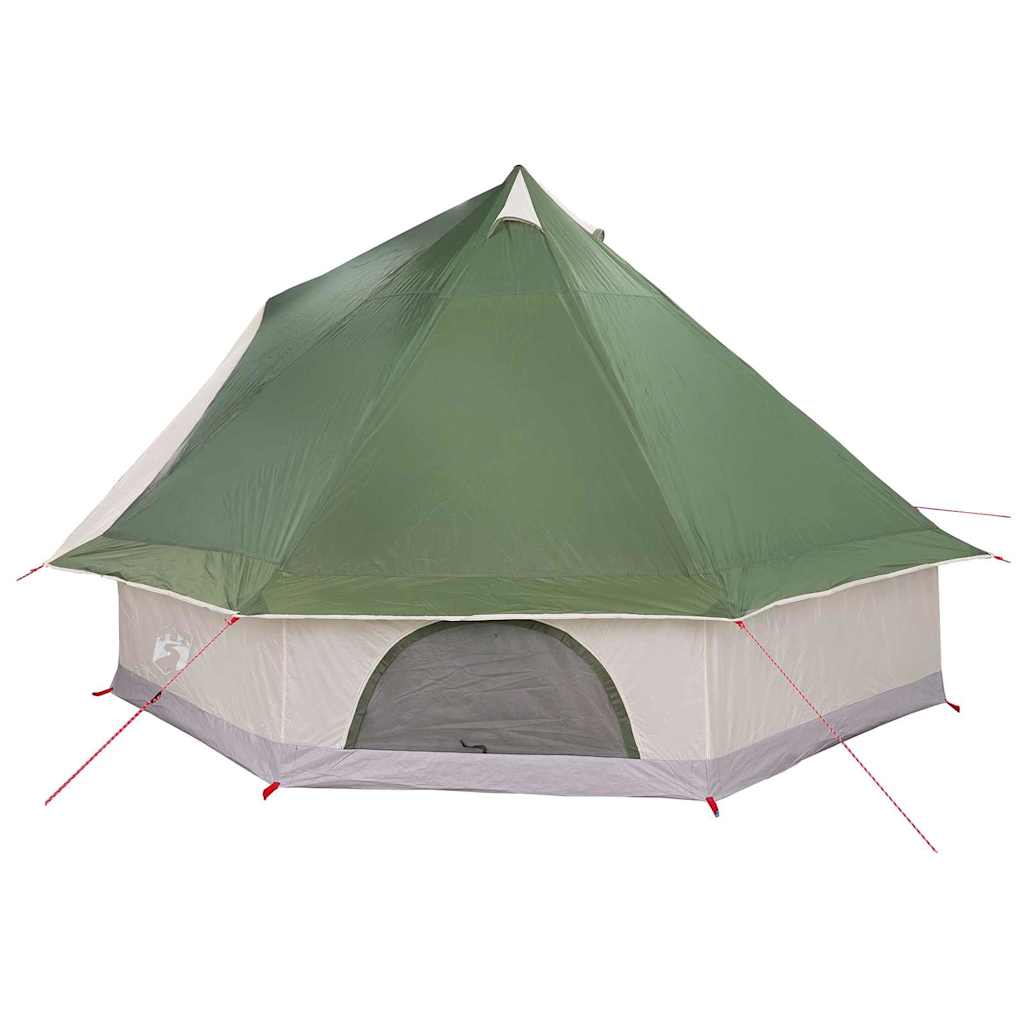 vidaXL Familien-Tipi-Zelt Tipi Grün und Beige 400 x 346 x 250 cm