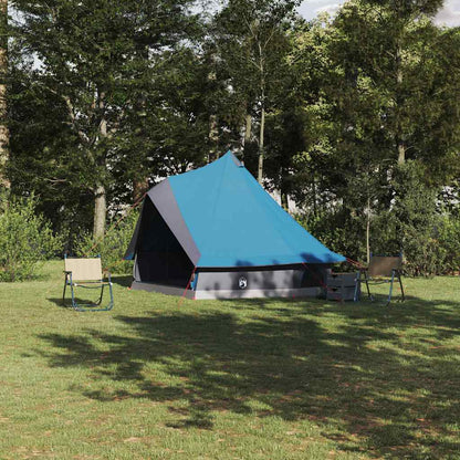 vidaXL Familien-Tipi-Zelt Tipi Blau und Grau 400 x 346 x 250 cm