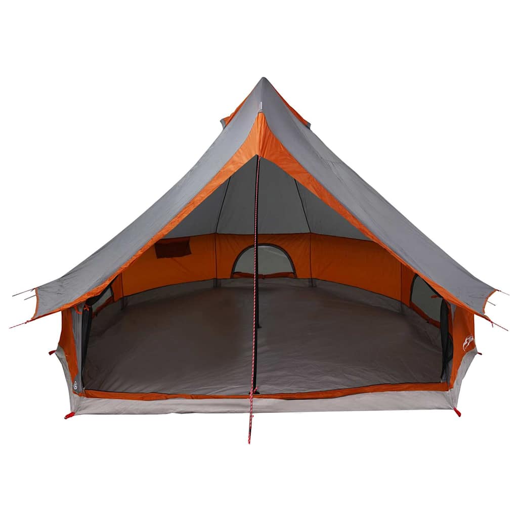 vidaXL Familien-Tipi-Zelt Tipi Grau und Orange 400 x 346 x 250 cm