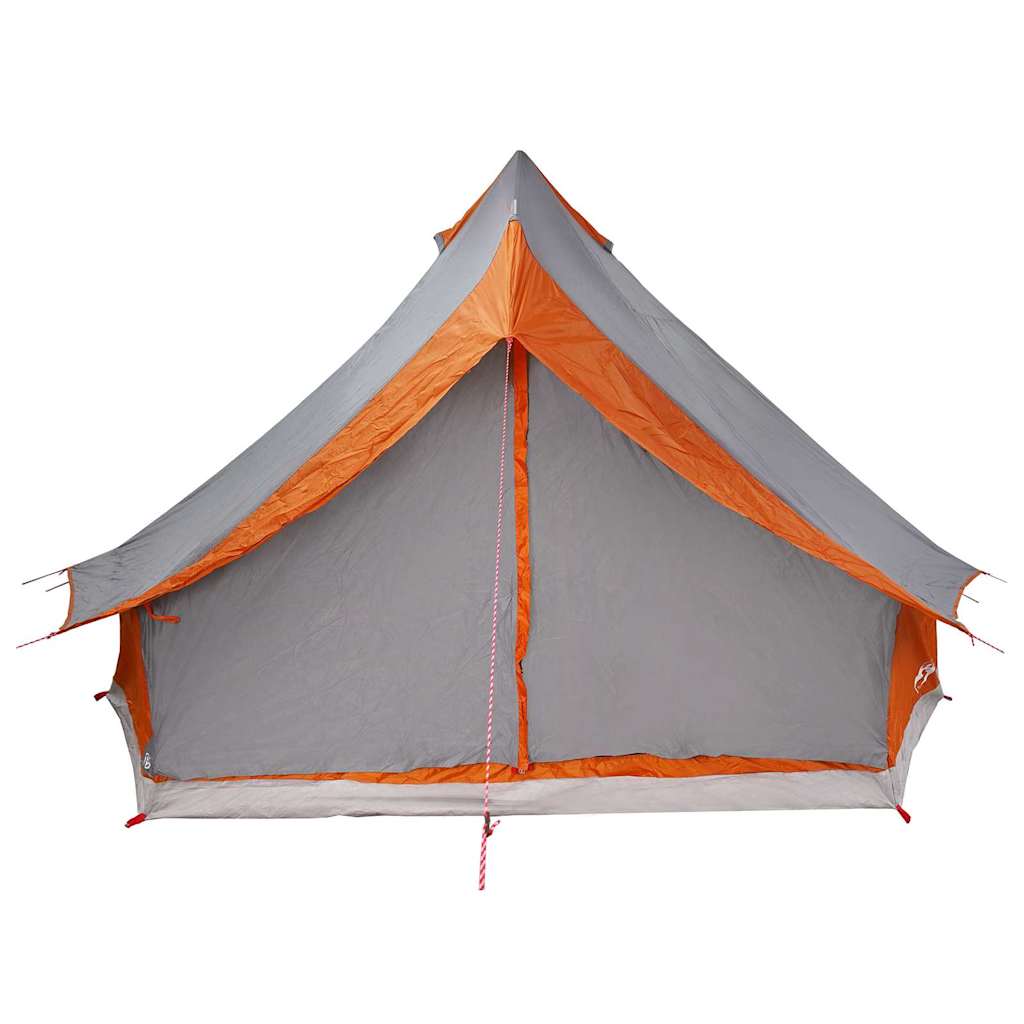vidaXL Familien-Tipi-Zelt Tipi Grau und Orange 400 x 346 x 250 cm