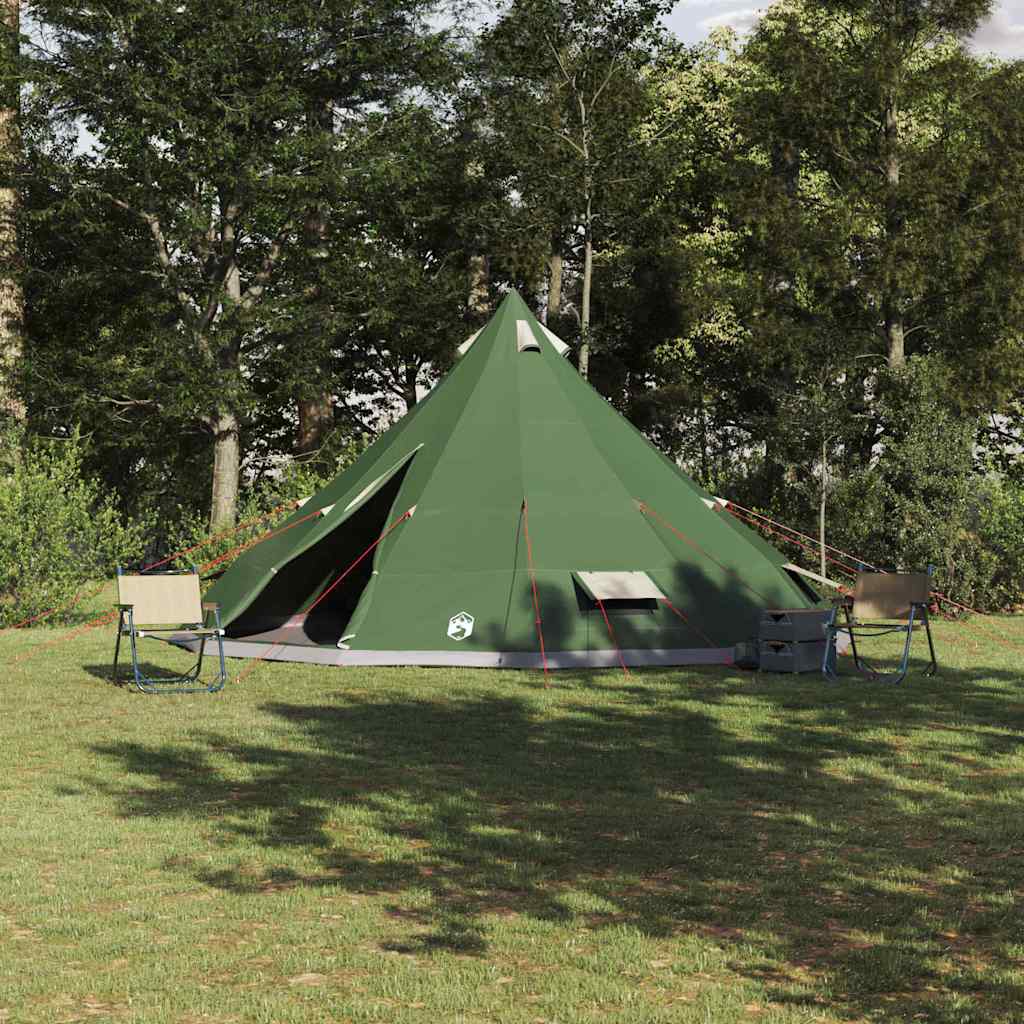 vidaXL Familien-Tipi-Zelt Tipi mit Dach Grün 560 x 560 x 300 cm