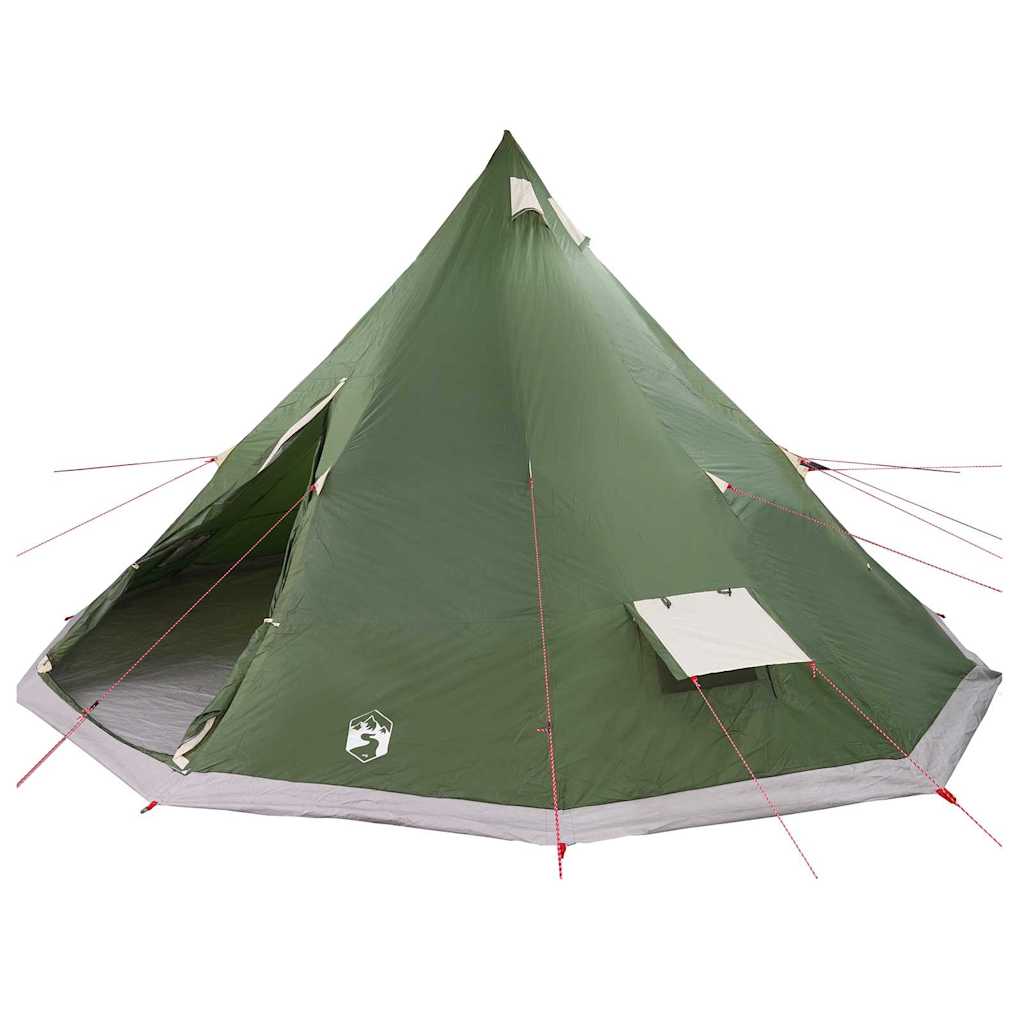 vidaXL Familien-Tipi-Zelt Tipi mit Dach Grün 560 x 560 x 300 cm