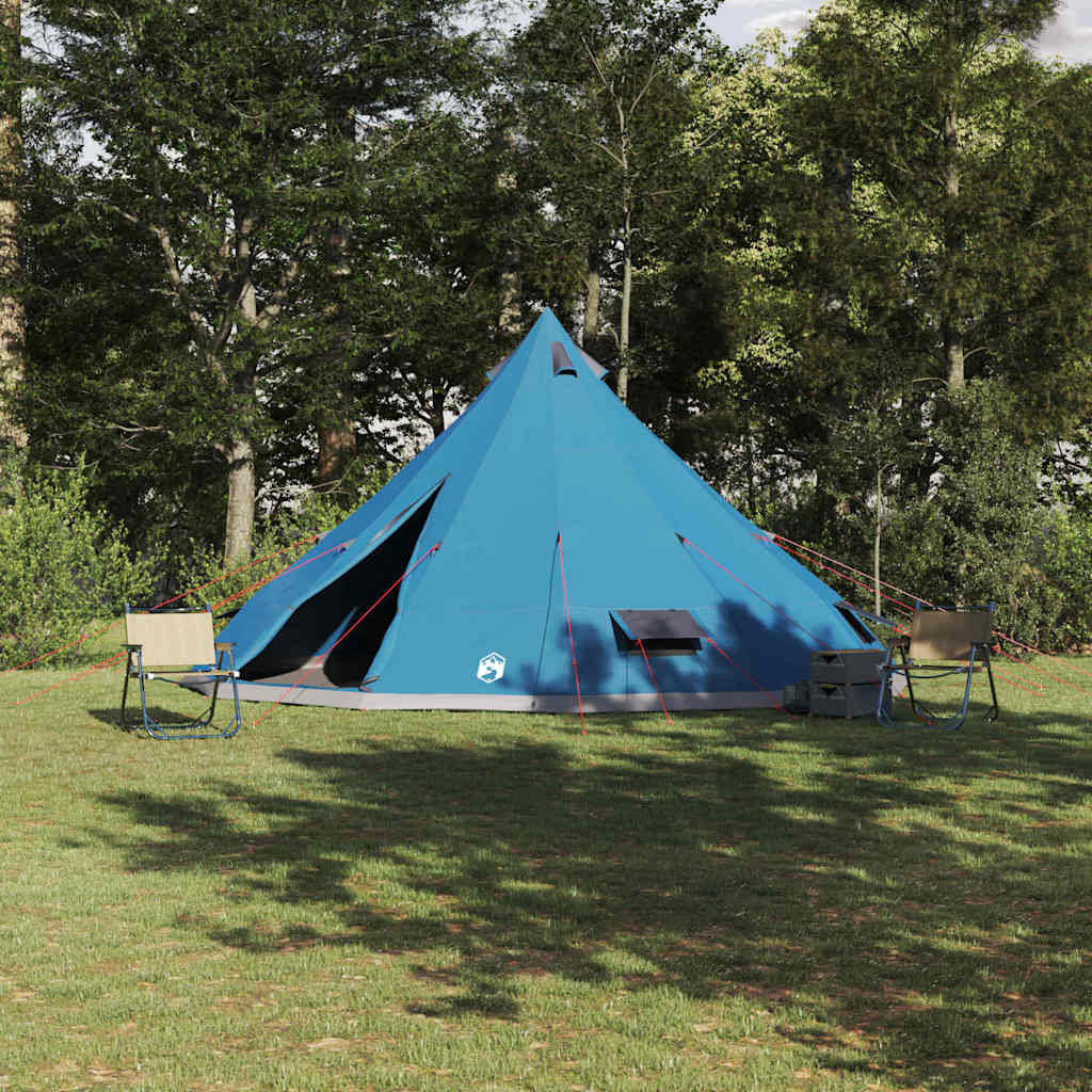 vidaXL Familien-Tipi-Zelt Tipi Blau und Grau 560 x 560 x 300 cm