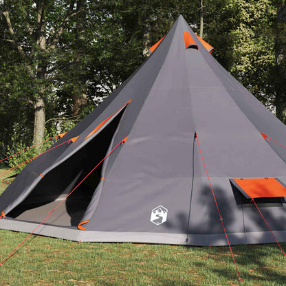 vidaXL Familien-Tipi-Zelt Tipi Grau und Orange 560 x 560 x 300 cm