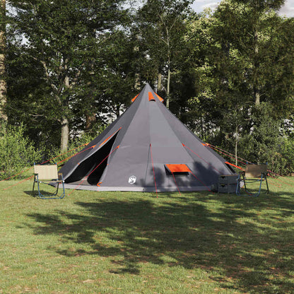vidaXL Familien-Tipi-Zelt Tipi Grau und Orange 560 x 560 x 300 cm