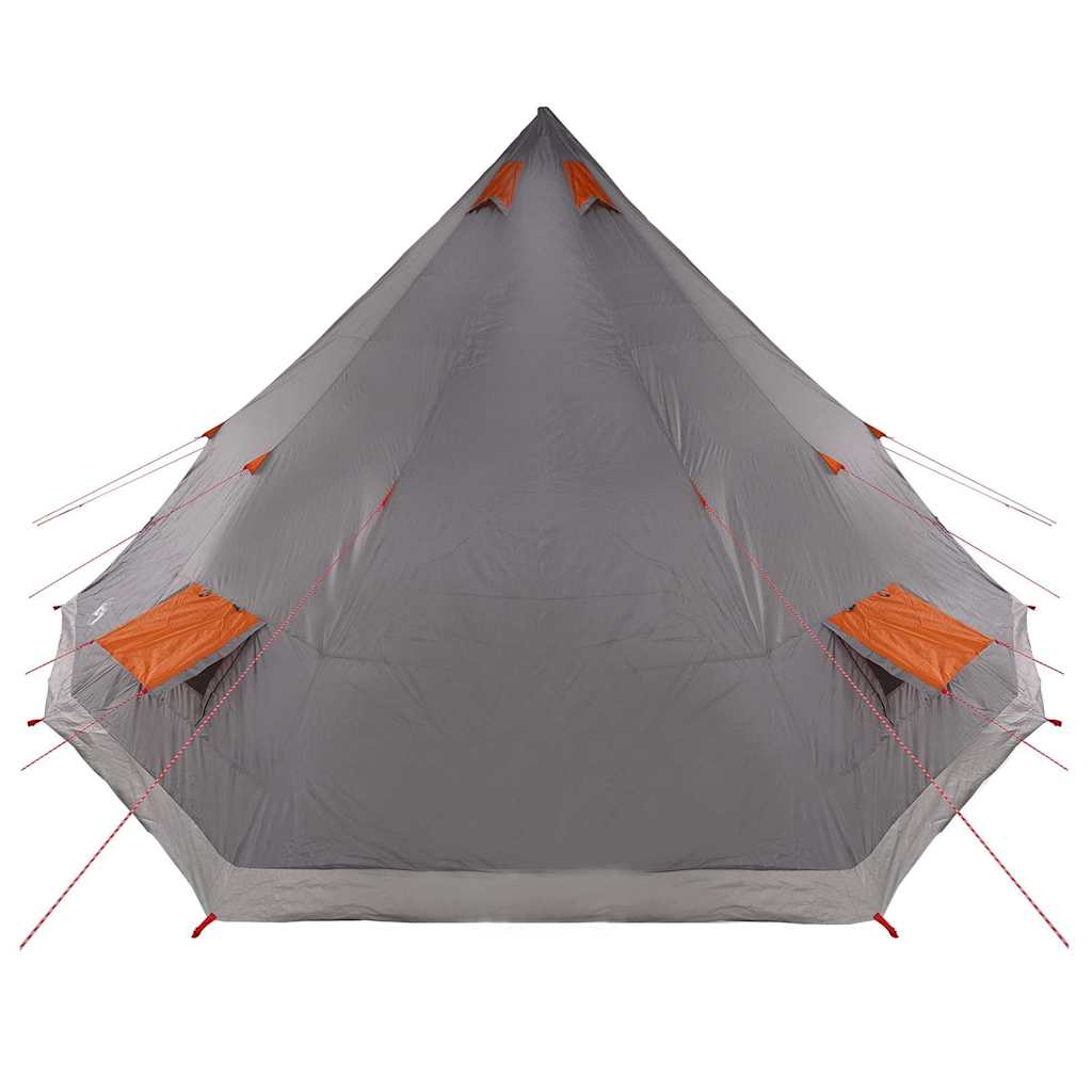 vidaXL Familien-Tipi-Zelt Tipi Grau und Orange 560 x 560 x 300 cm