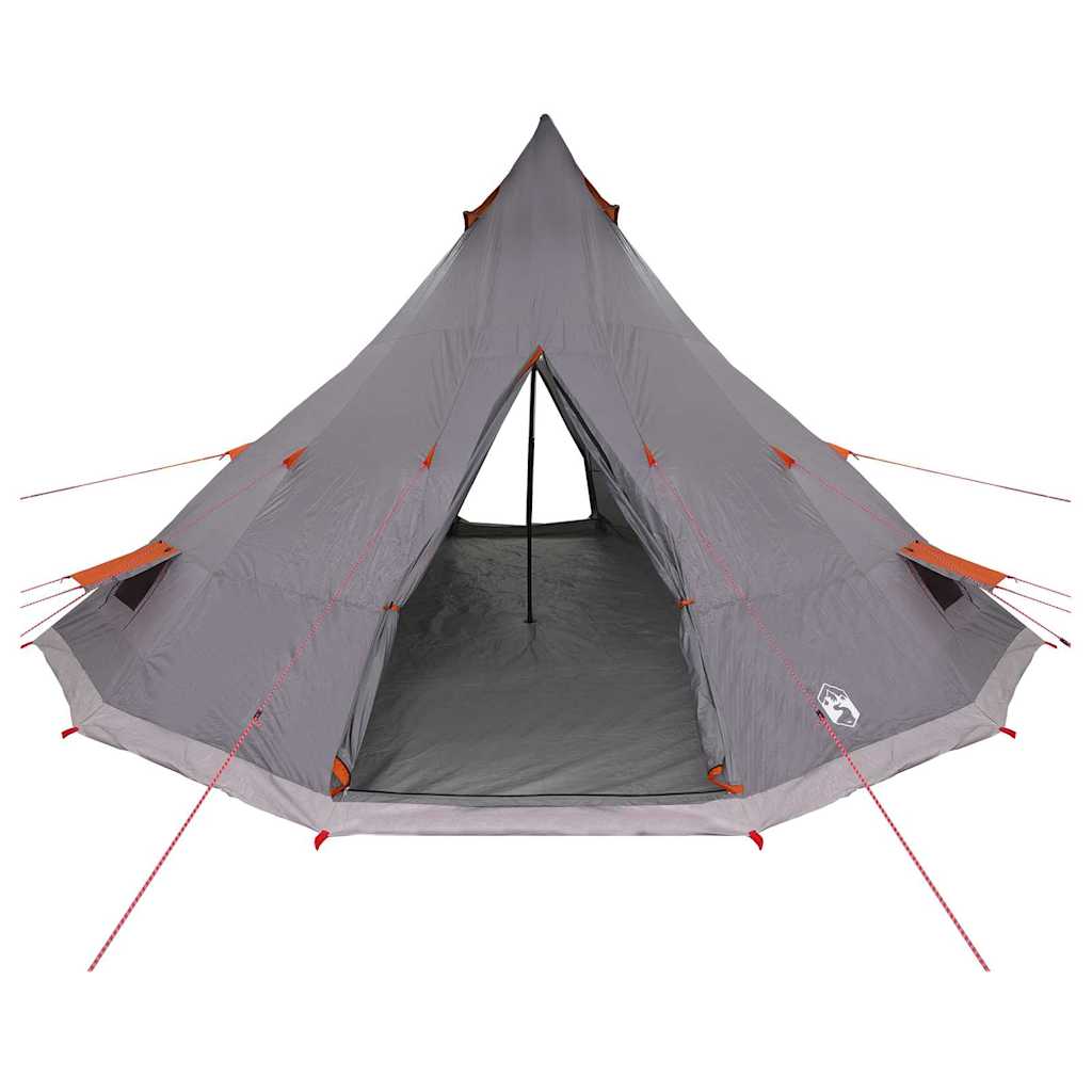 vidaXL Familien-Tipi-Zelt Tipi Grau und Orange 560 x 560 x 300 cm