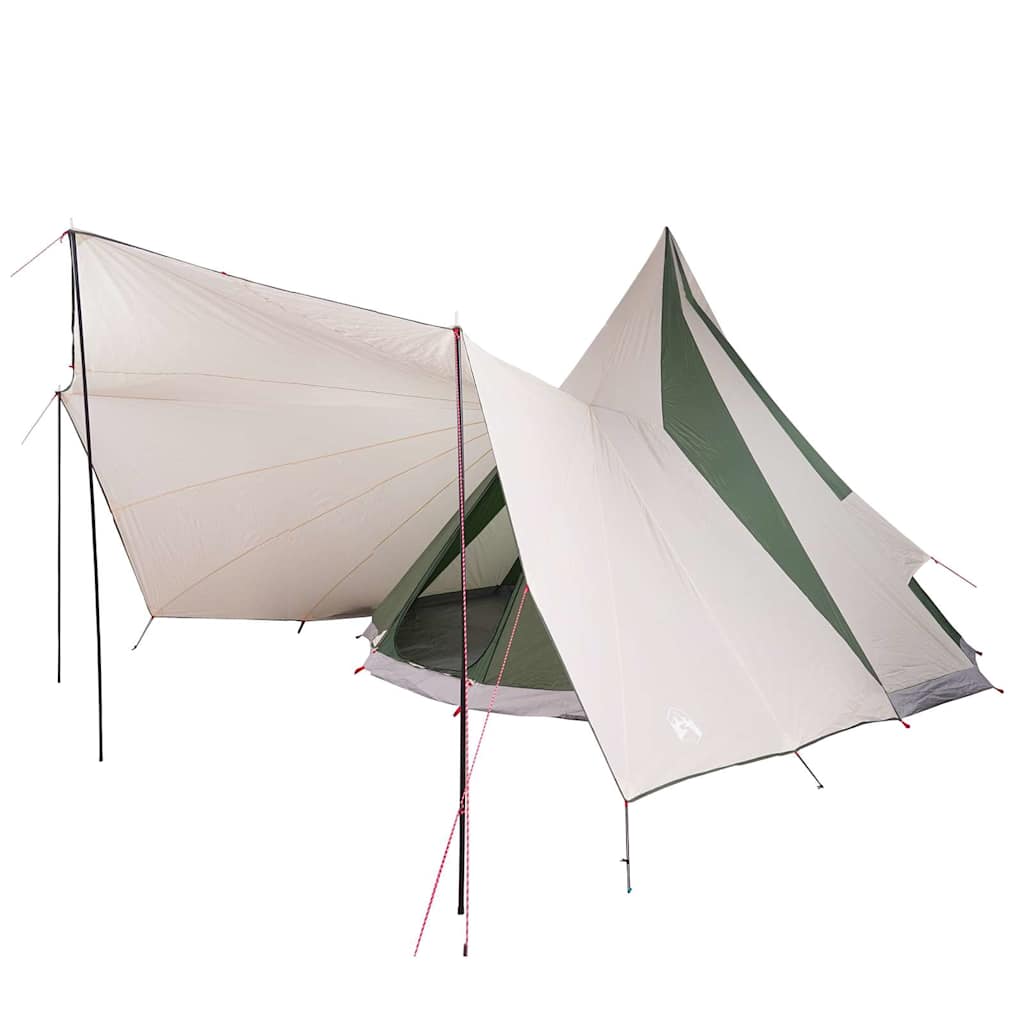 vidaXL Familien-Tipi-Zelt Tipi Grün und Beige 510 x 690 x 330 cm