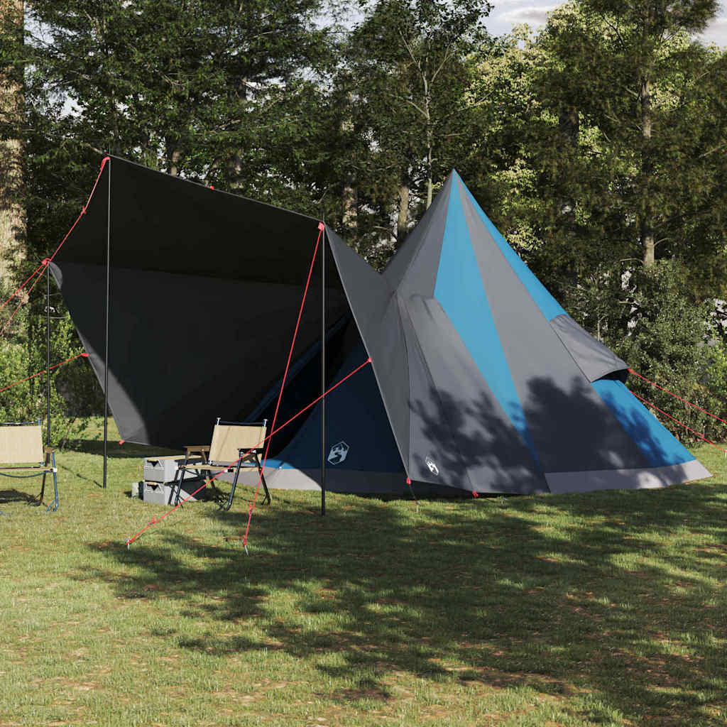 vidaXL Familien-Tipi-Zelt Tipi Blau und Grau 510 x 690 x 330 cm