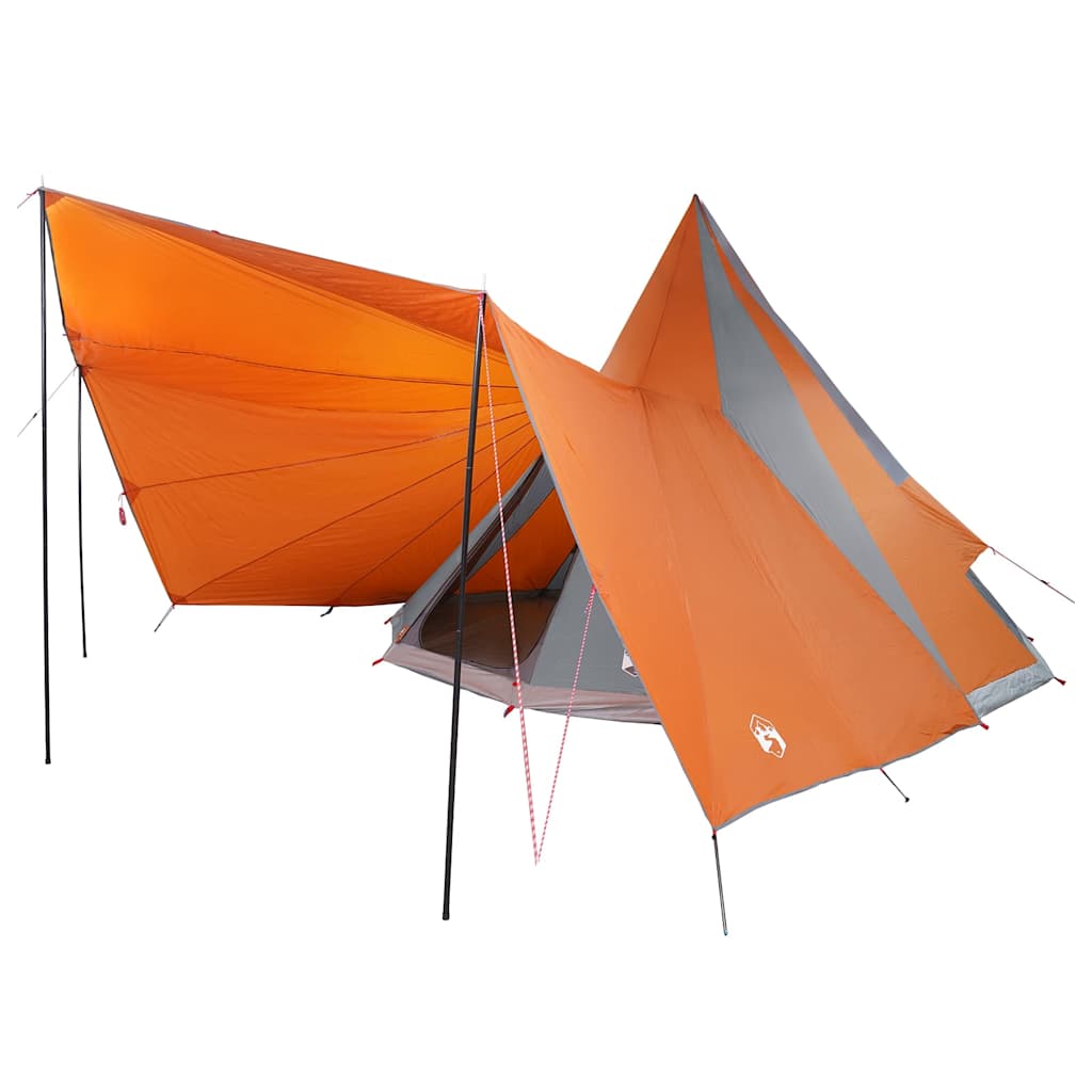 vidaXL Familien-Tipi-Zelt Tipi Grau und Orange 510 x 690 x 330 cm