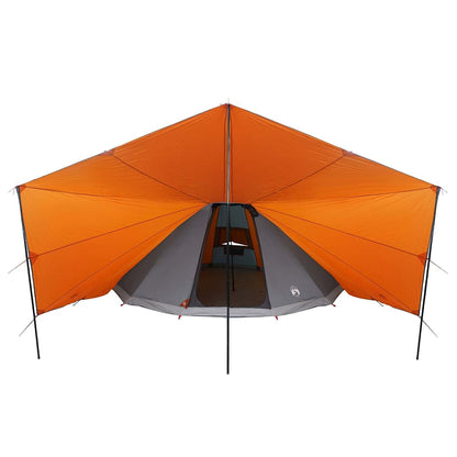 vidaXL Familien-Tipi-Zelt Tipi Grau und Orange 510 x 690 x 330 cm