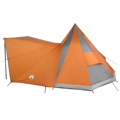 vidaXL Familien-Tipi-Zelt Tipi Grau und Orange 510 x 690 x 330 cm